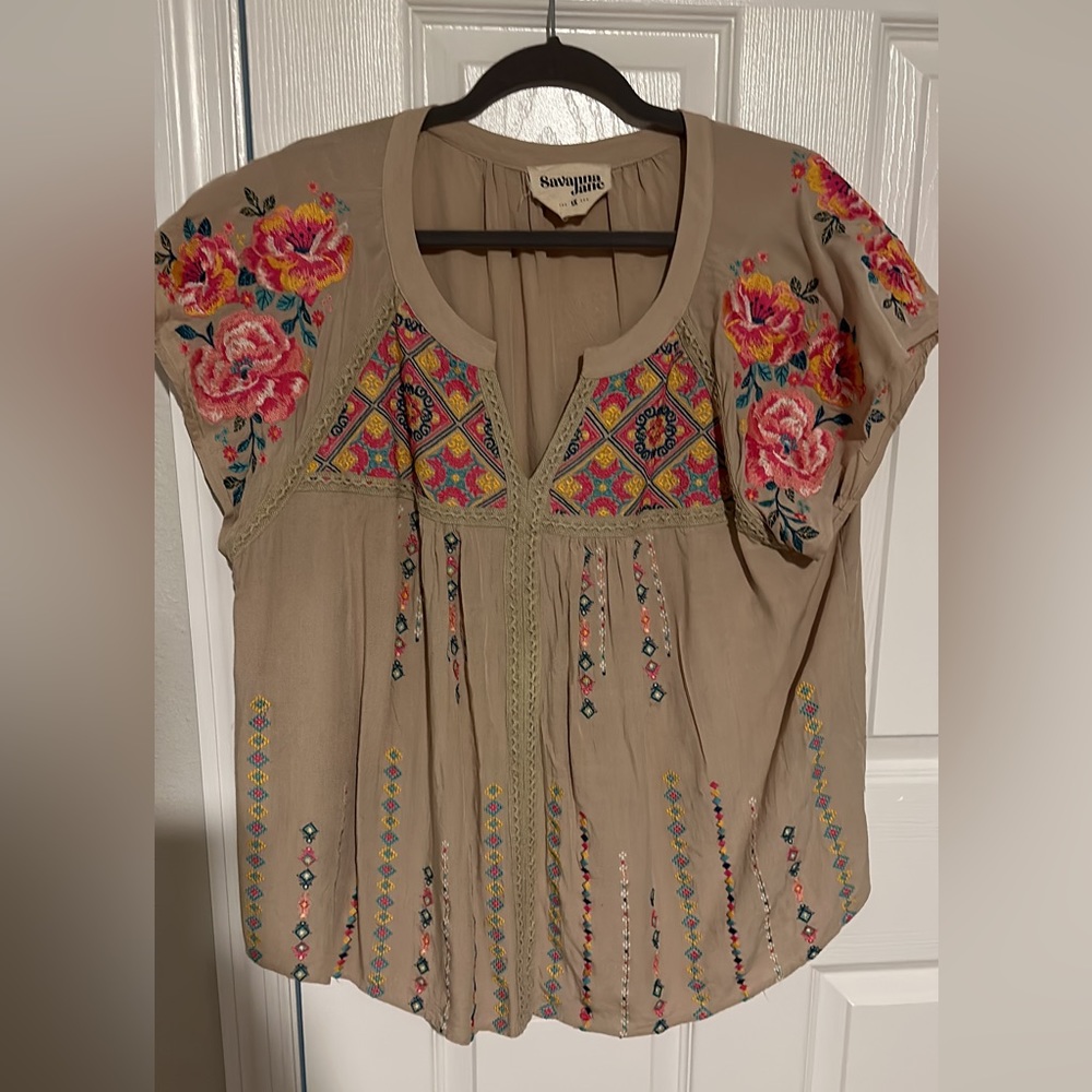 Boutique embroidered top